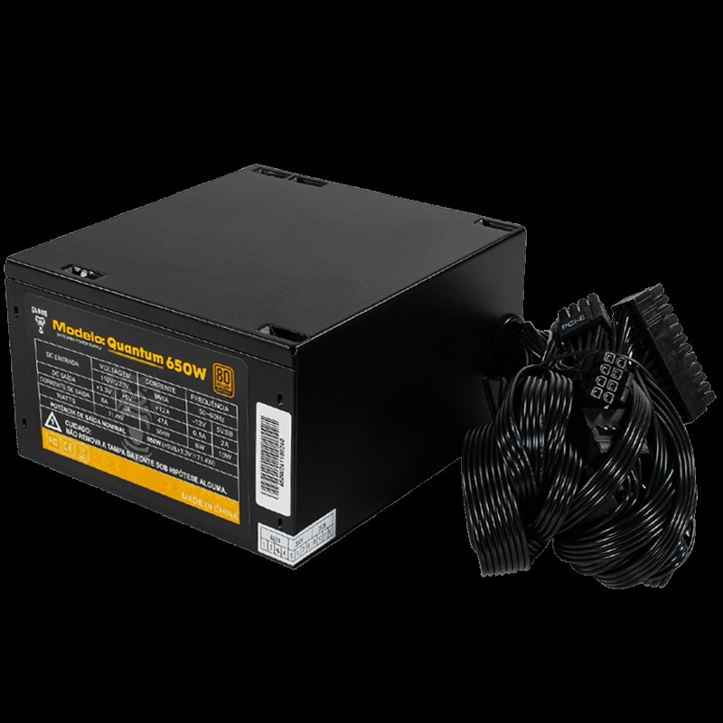 Fonte Gamer Quantum 650w Atx 7 Conectores Com Fan Silenciosa - Imagem 2