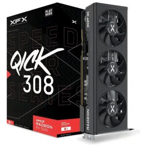 Placa de Vídeo XFX AMD Radeon RX 7600 Speedster QICK 308, 8GB, GDDR6, FSR, Ray Tracing, RX-76PQICKBY
