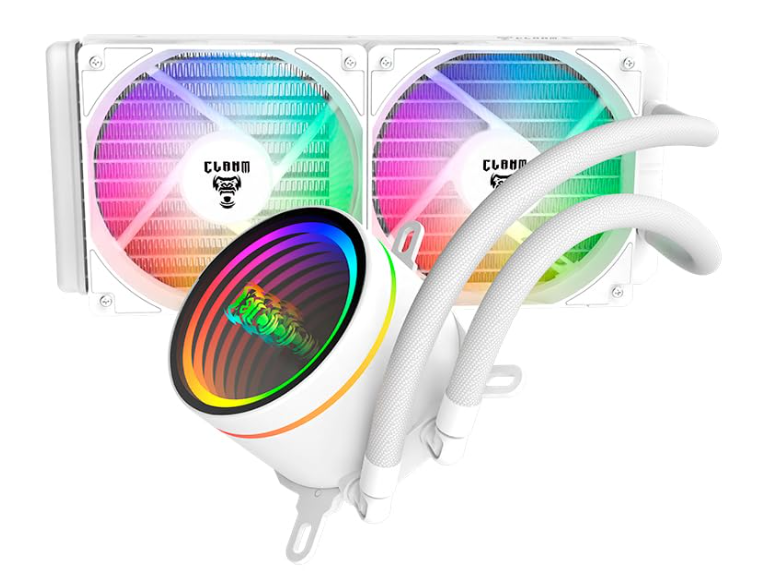 Water Cooler 240mm RGB CLANM Cryos Snow Branco Para Intel e AMD - Imagem 3