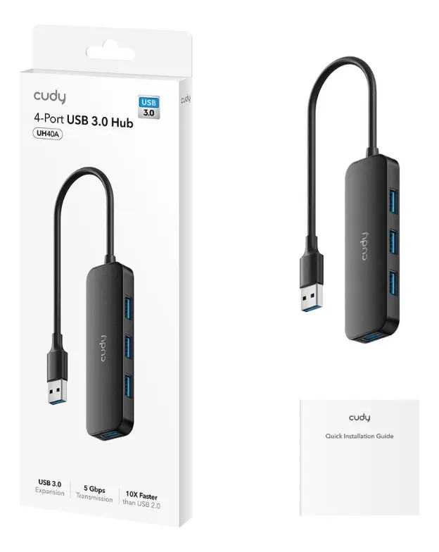 HUB 4-PORT USB 3.0 HUB CUDY UH40A V1.0
