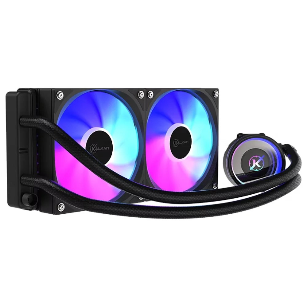 WATER COOLER KALKAN AURA LITE 240MM ARGB PRETO KLK00098 - Imagem 2