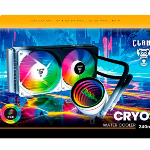 Water Cooler 240mm RGB CLANM Cryos Night Preto Para Intel e AMD