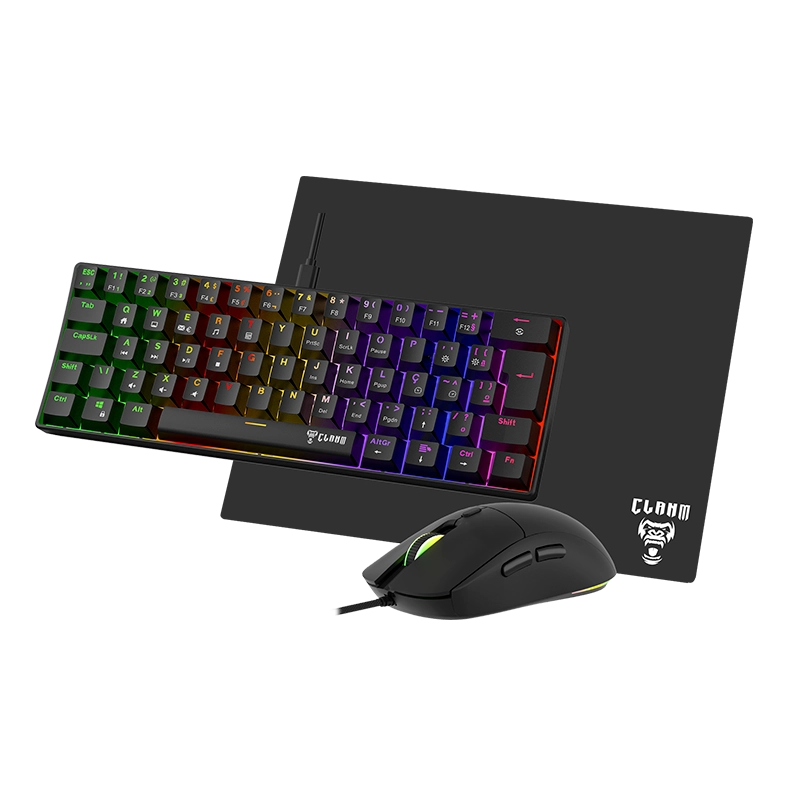 COMBO GAMER DARKLINE LITE - MOUSE+TECLADO+MOUSEPAD - CLANM
