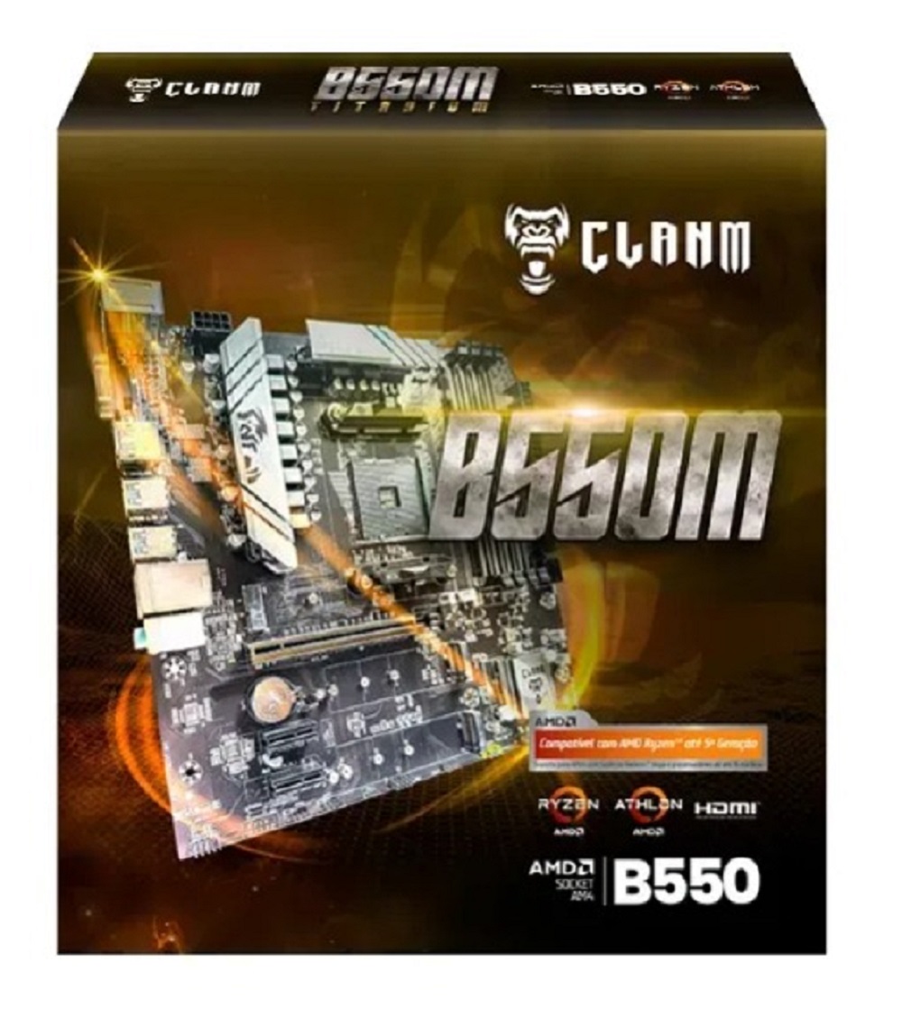 PLACA MAE B550 CLANM AMD SOCKET AM4 DDR-4
