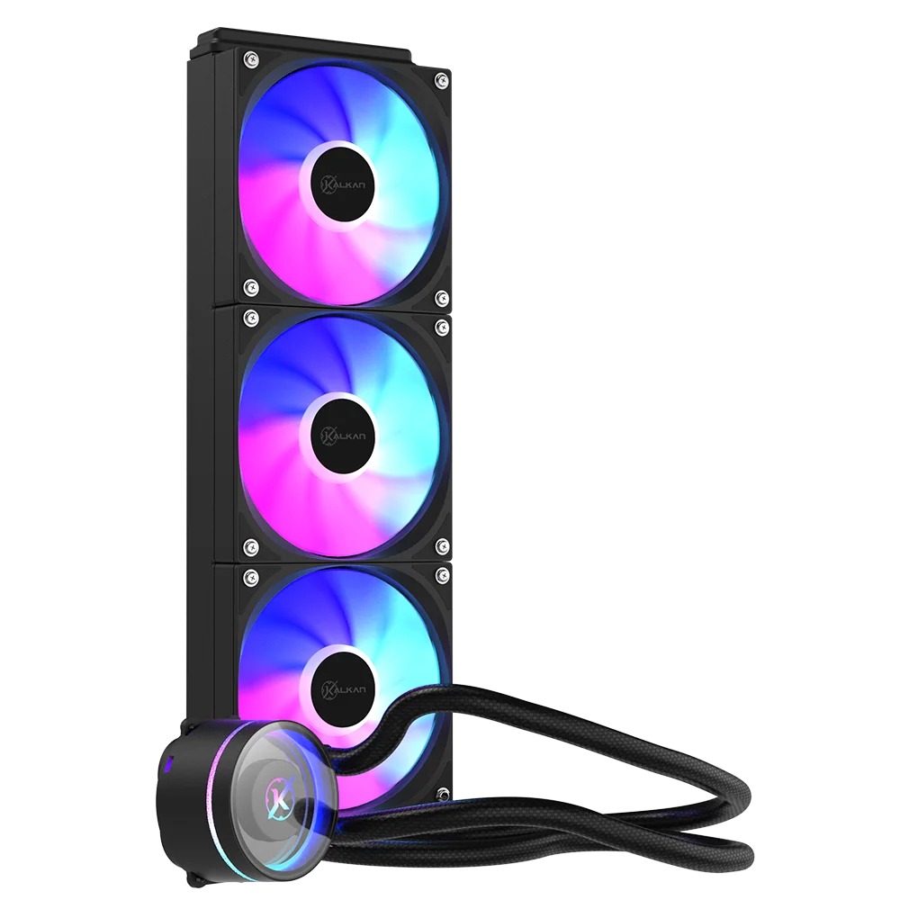 Water Cooler Kalkan Aura Lite 360mm Preto ARGB - Imagem 3