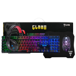 COMBO GAMER NIGHTMARE - TECLADO+MOUSE+HEADSET+MOUSEPAD - CLANM
