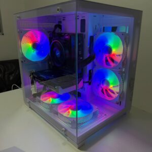 PC Gamer Aquário Grodd – AMD Ryzen 7 5700, RX 7600 8GB , 2x8 16GB DDR4, SSD e Fonte 600W