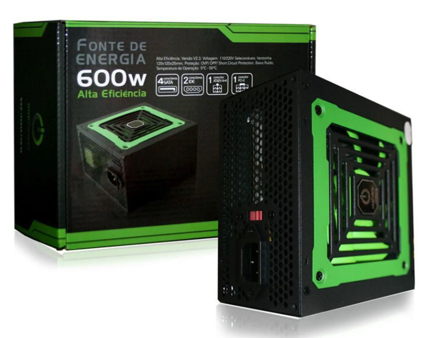 Fonte de Alimentacao One Power 600W Autoswitch MP-600-OPASW , S/Cabo