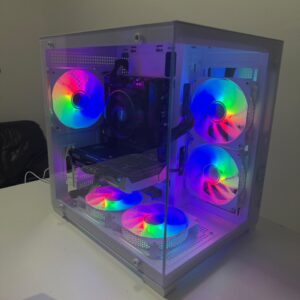 PC Gamer Aquário AMD Ryzen 5 5600GT | 16GB RAM DDR4 | ASUS TUF Gaming | SSD | Gabinete Snow Grodd + 3 Fans RGB