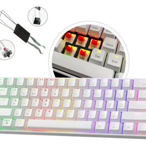 Teclado Gamer Mecânico 60% Snow Walker V2 RGB - Switch Red - Anti Ghosting - Hot Swapple - C/ Software