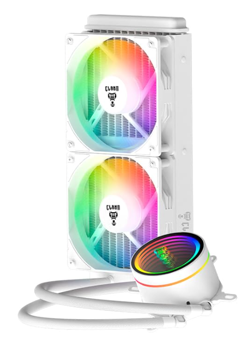 Water Cooler 240mm RGB CLANM Cryos Snow Branco Para Intel e AMD - Imagem 2