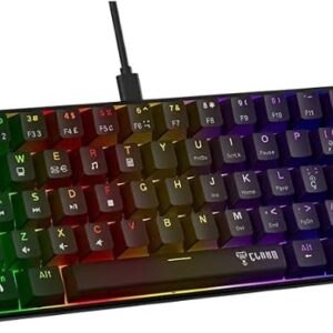 Teclado Mecânico Gamer 60% Clanm Night Walker V2 RGB Switch Red ABNT2