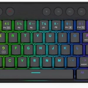 TECLADO MECANICO GAMER REDRAGON HORUS MINI RGB PRETO SWITCH MARROM