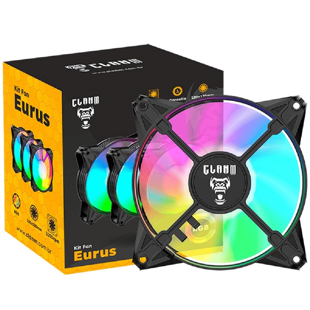 KIT COOLER FAN EURUS MASTER/SLAVE | ARGB AUTO - Imagem 3
