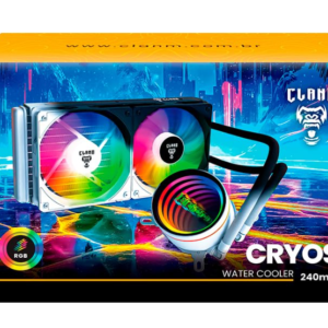 Water Cooler 240mm RGB CLANM Cryos Snow Branco Para Intel e AMD