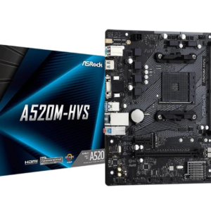 Placa Mãe ASRock A520M-HVS, AMD AM4, Micro ATX, DDR4