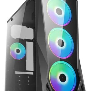 Gabinete Gamer Kalkan Husk Lite Micro-atx Sem Fans Preto
